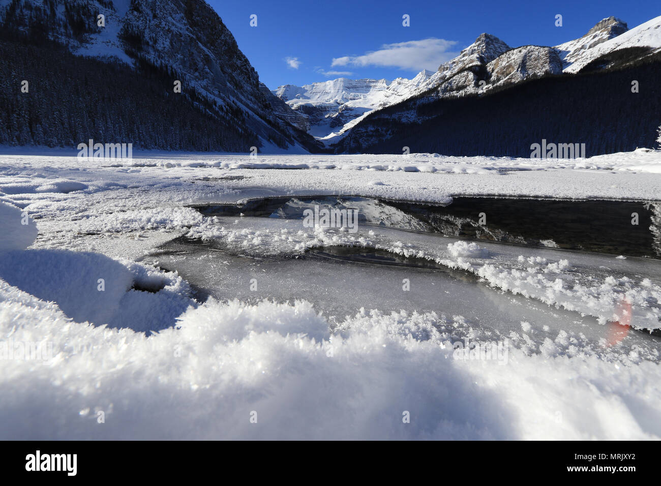 Winter scenery in Canada, Lake Louise Stock Photo - Alamy