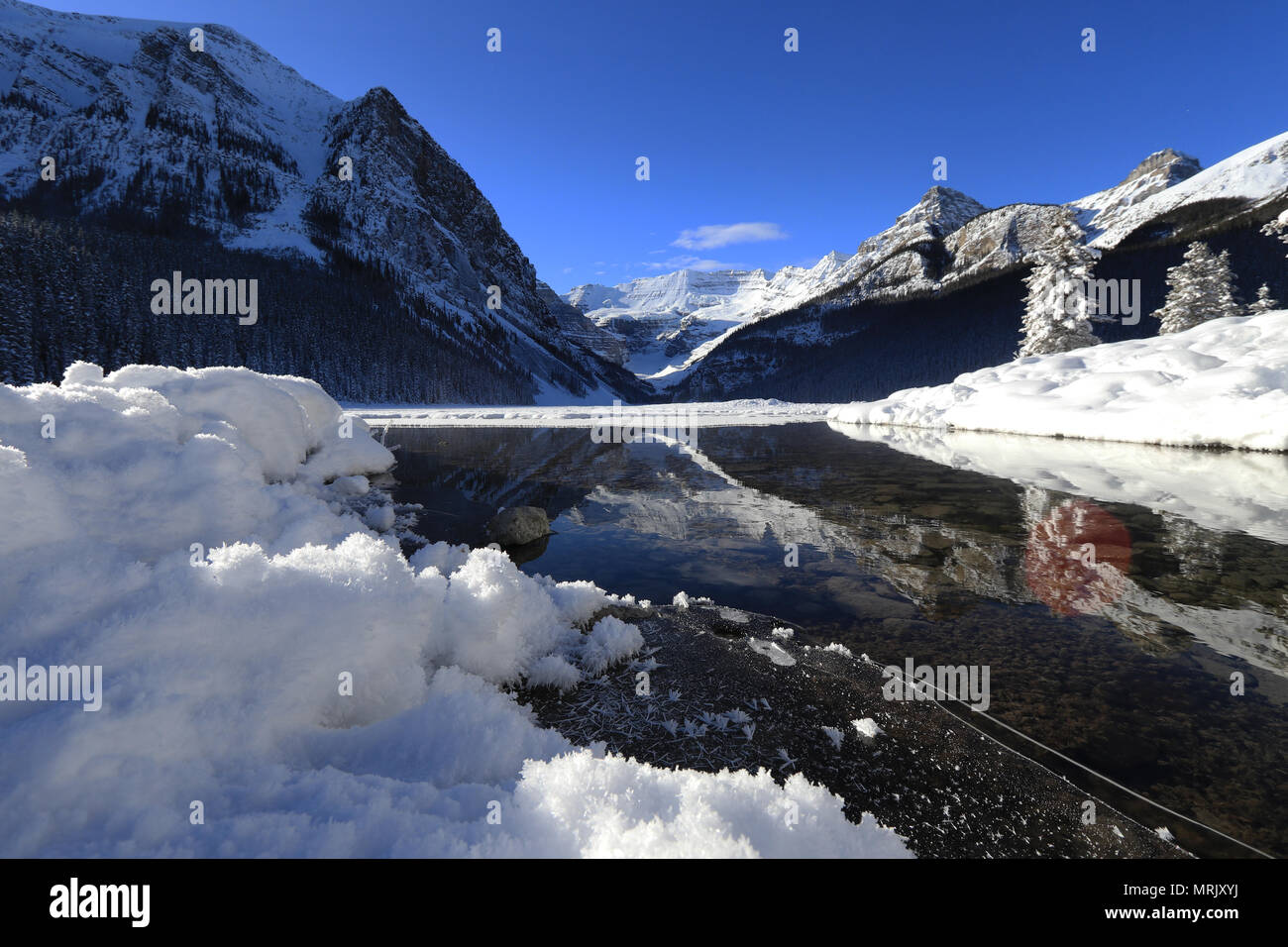 Winter scenery in Canada, Lake Louise Stock Photo - Alamy