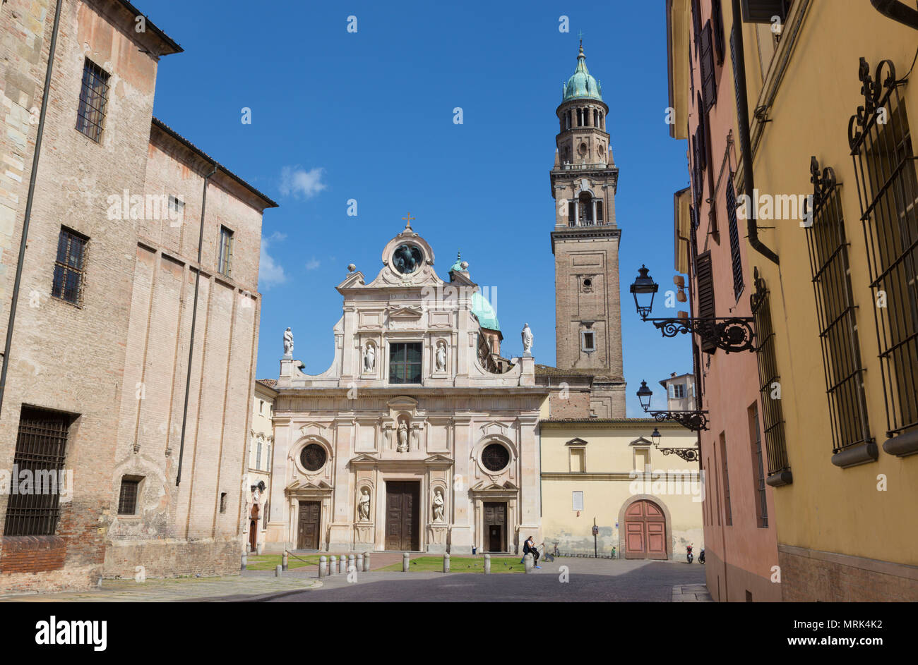 Parma - The baroque church Chiesa di San Giovanni Evangelista (John the Evangelist). Stock Photo