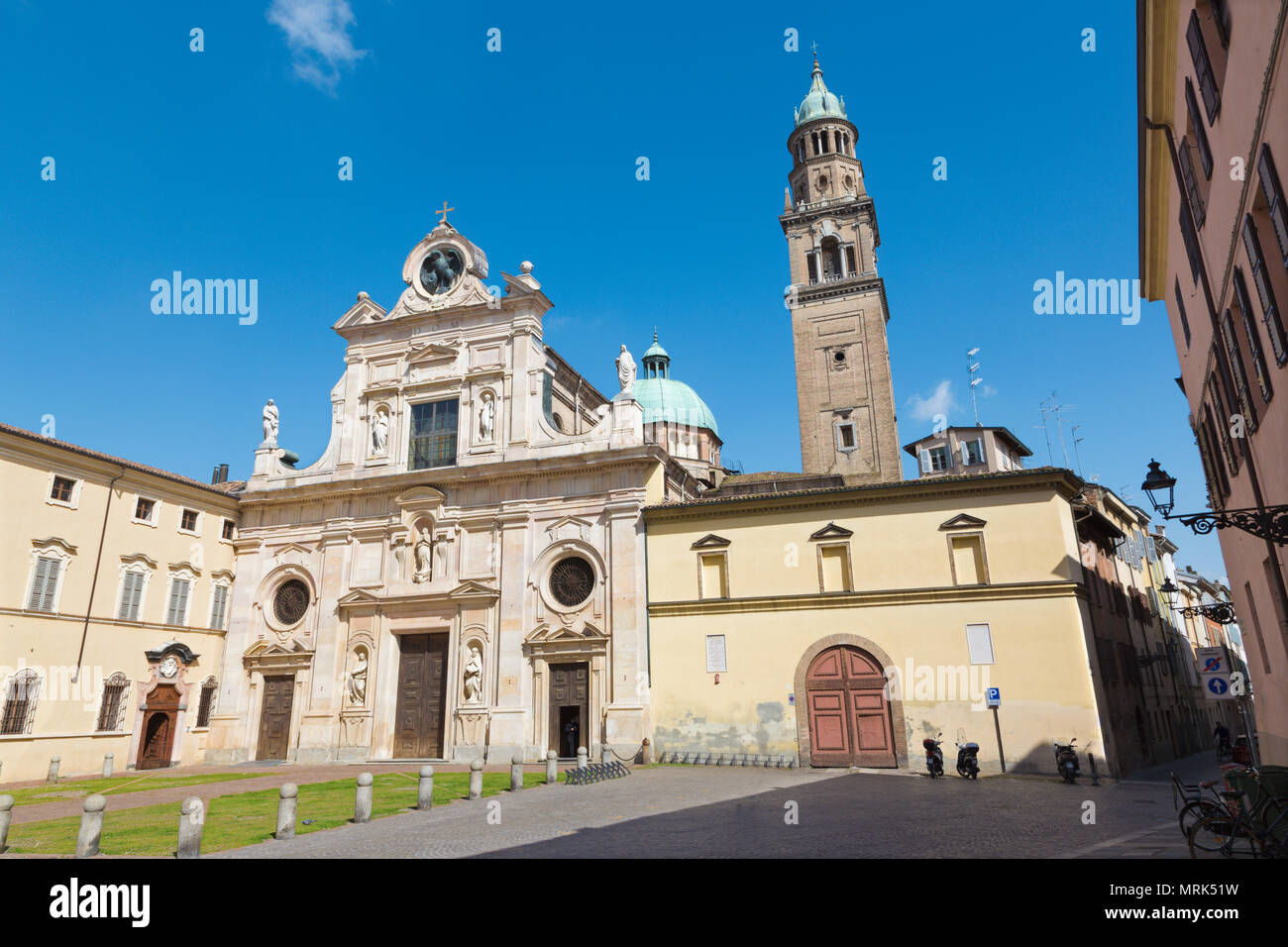 Parma - The baroque church Chiesa di San Giovanni Evangelista (John the Evangelist). Stock Photo