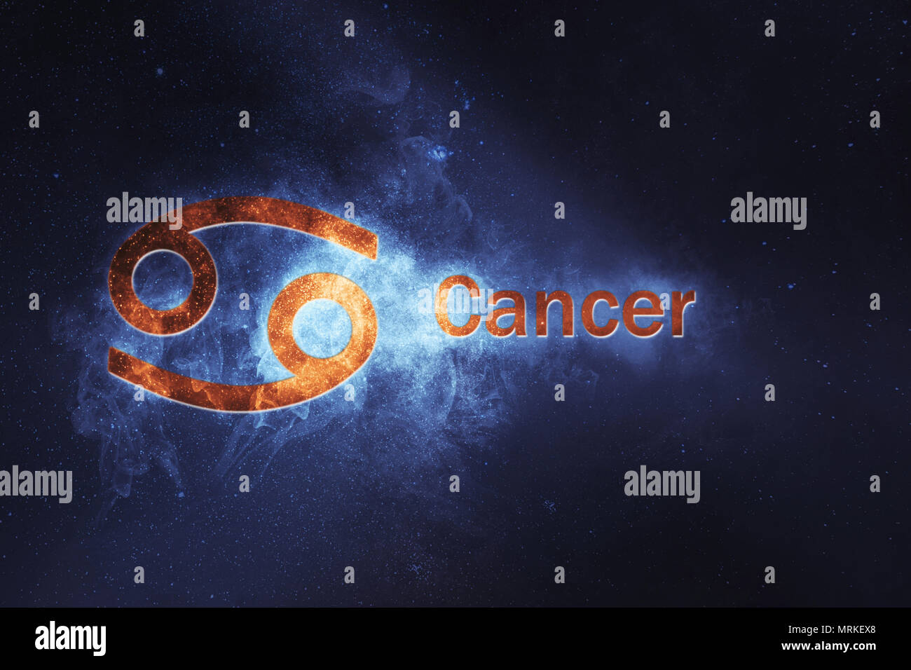 Cancer Horoscope Sign. Abstract night sky background Stock Photo Alamy