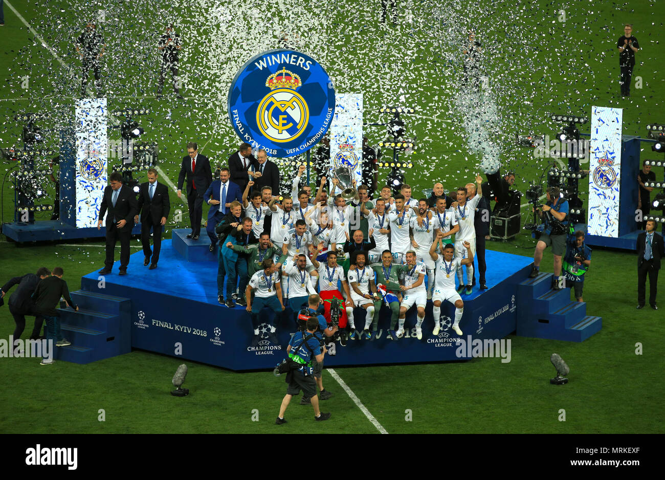 Celebrate winning uefa champions league final nsk olimpiyskiy stadium ...