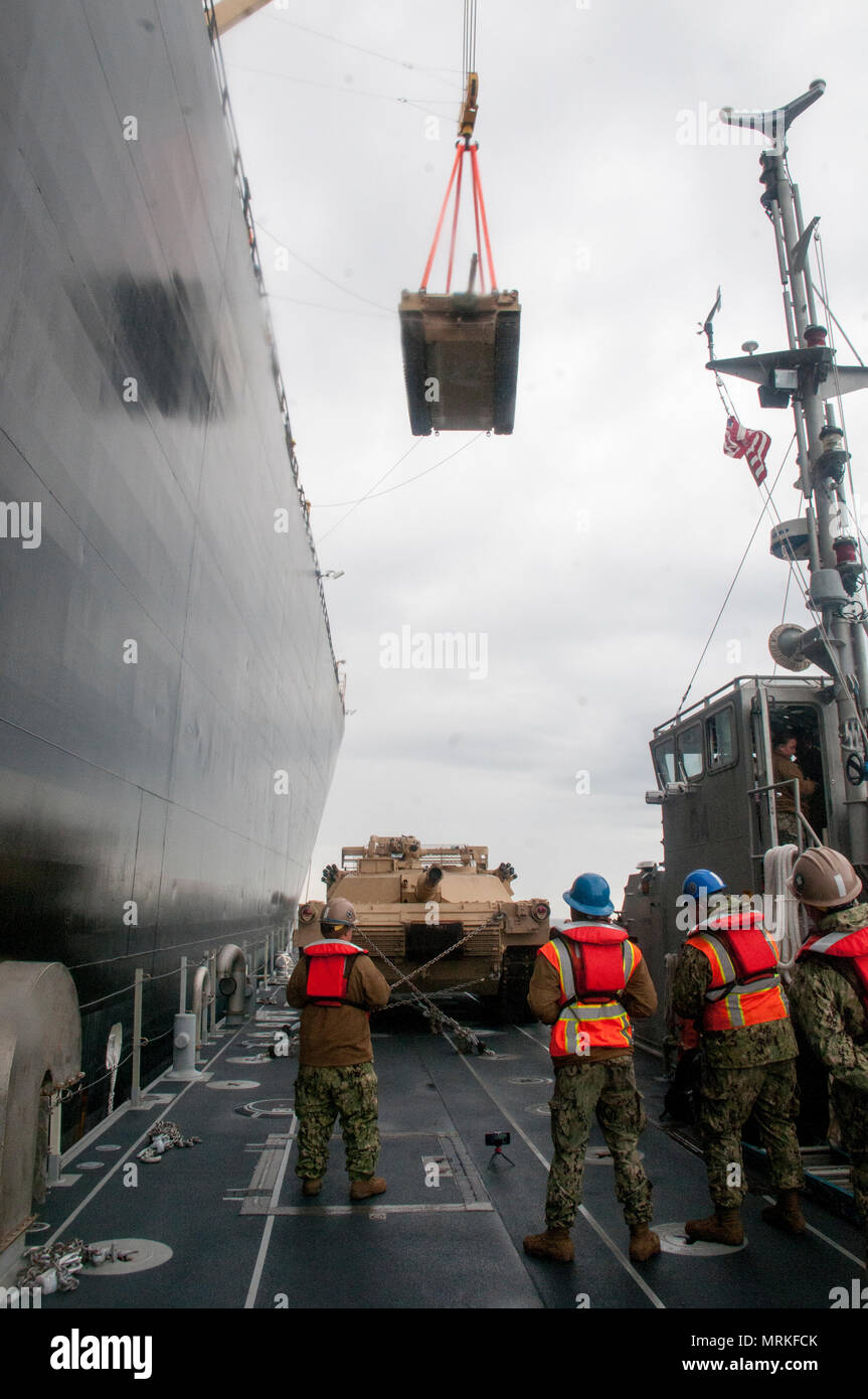 Improved navy lighterage system inls causeway ferry hi-res stock ...