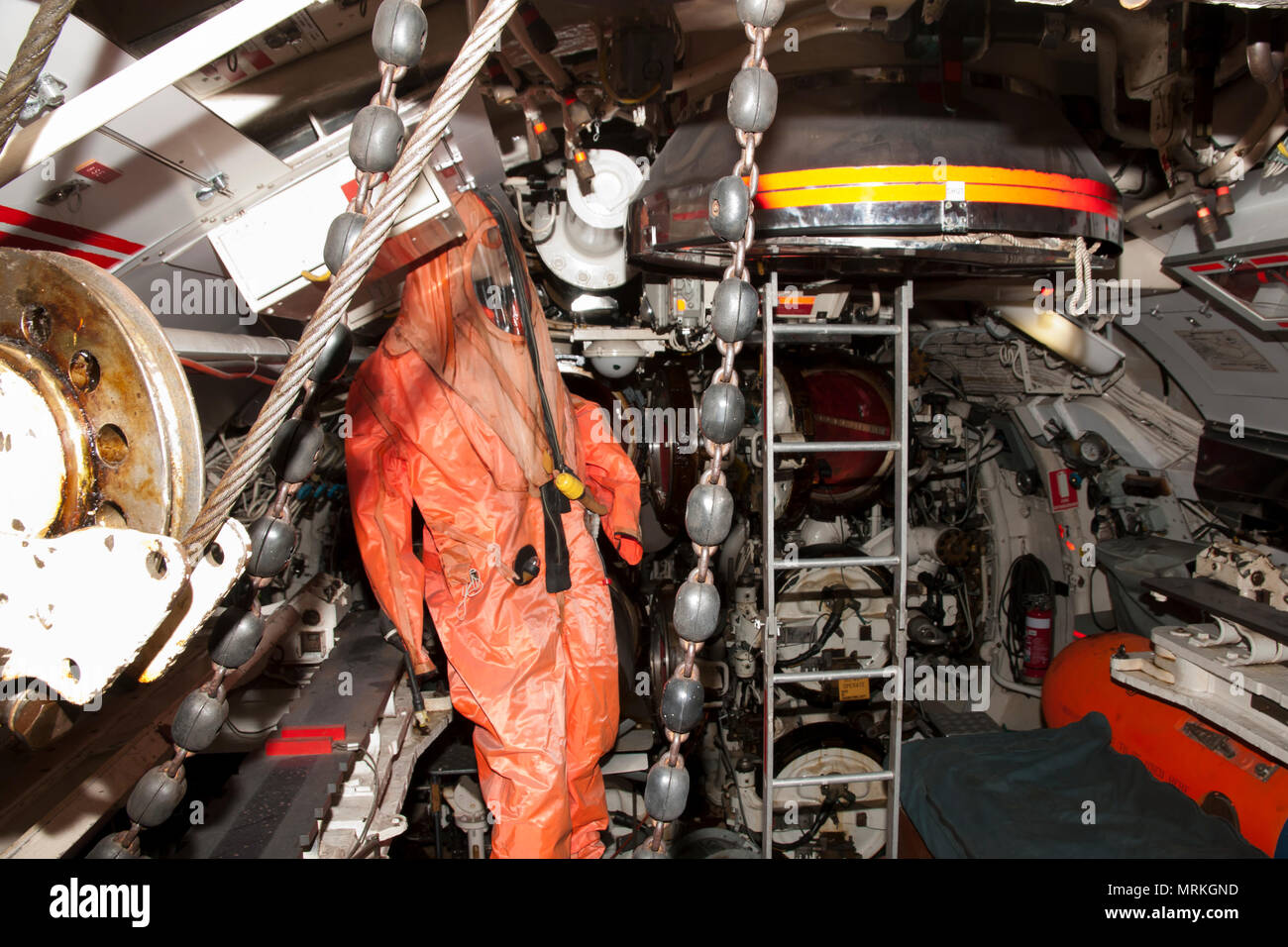 Submarine Torpedo Room Stock Photo