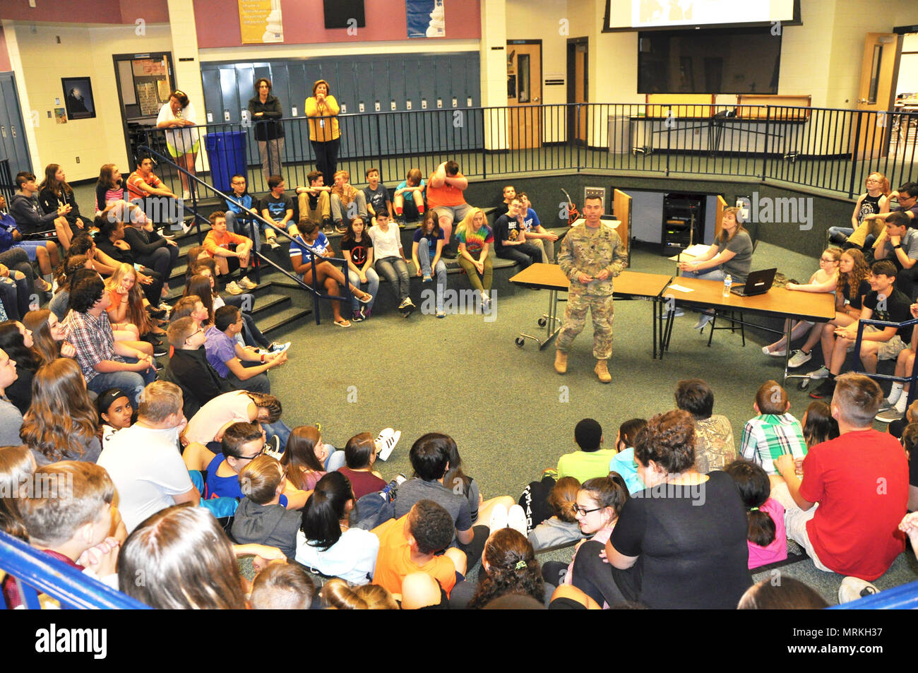 U.S. Army Corps of Engineers, Buffalo District Commander Lt. Col. Adam Czekanski speaks to