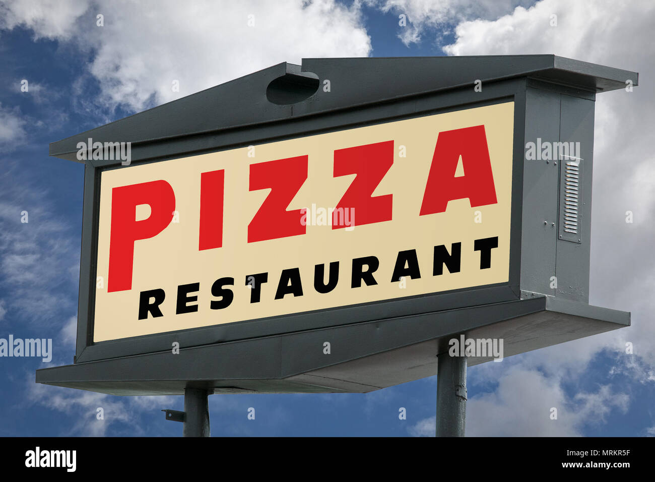 Pizza Restaurant Sign Stock Photo