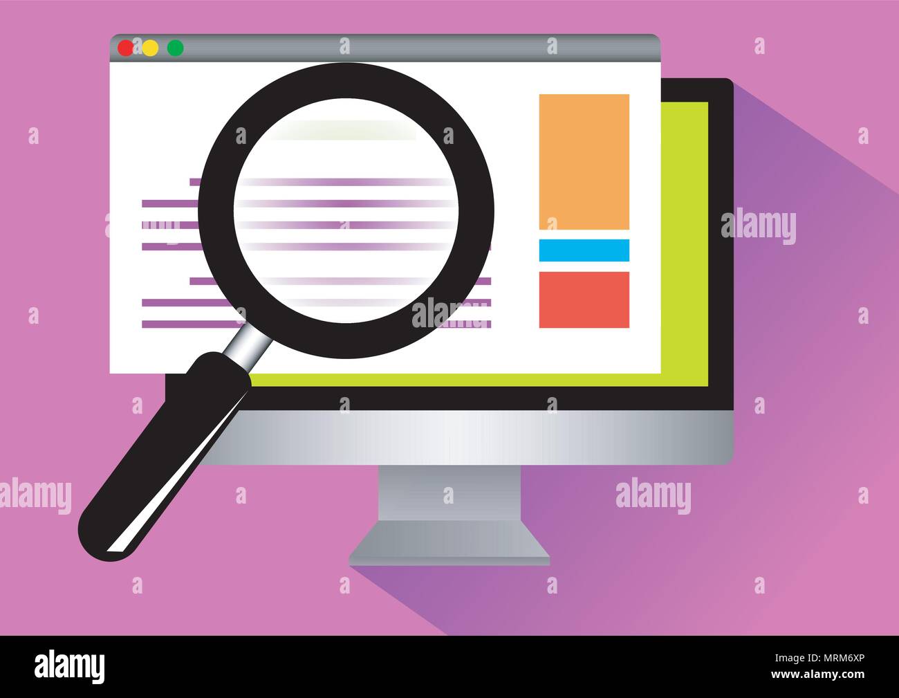 vector design of computer searching internet activity Stock Vector ...