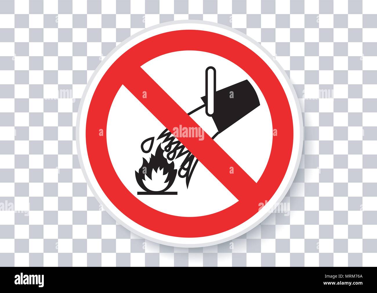 vector design of do not extinguish with water Stock Vector