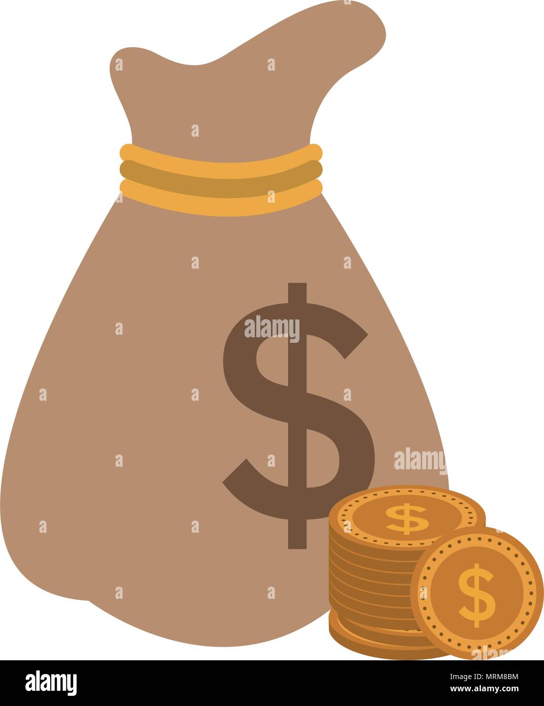 Money bag isolated Stock Vector Image & Art - Alamy