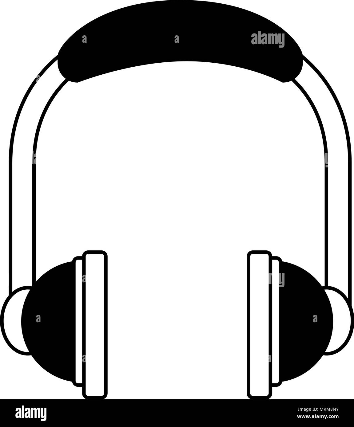 Headset call center in black and white Stock Vector Image & Art - Alamy