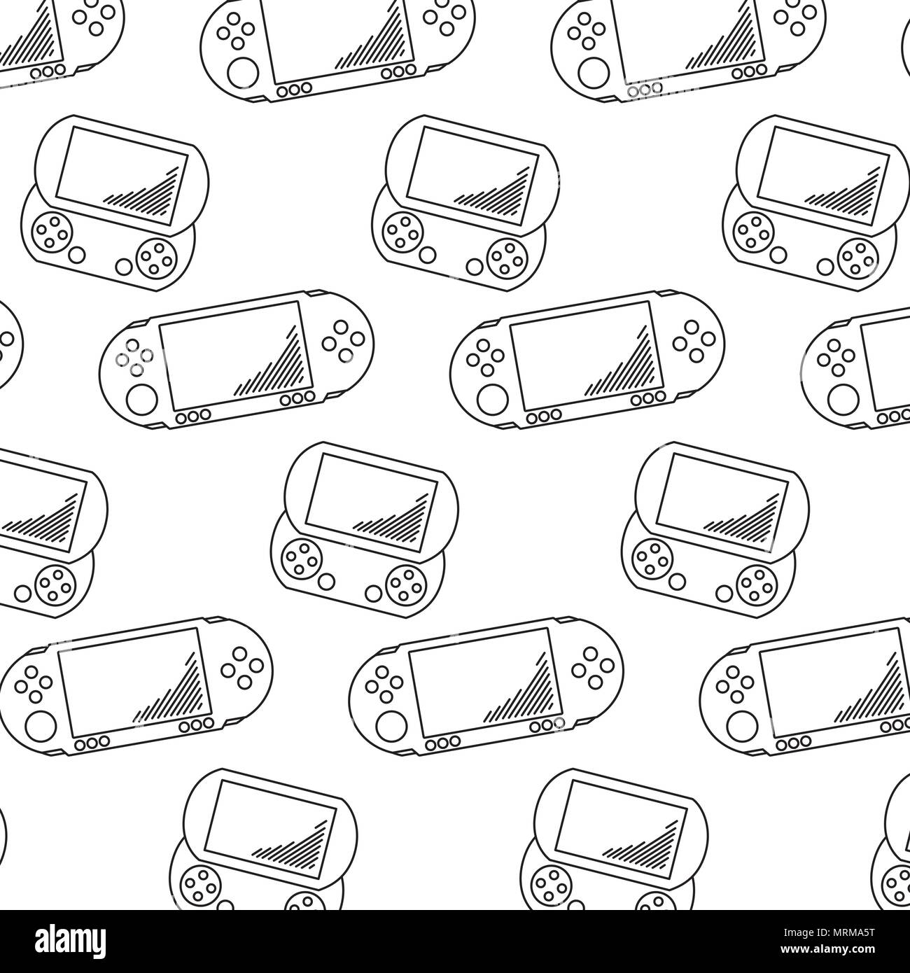 line electronic handheld game console background Stock Vector Image ...