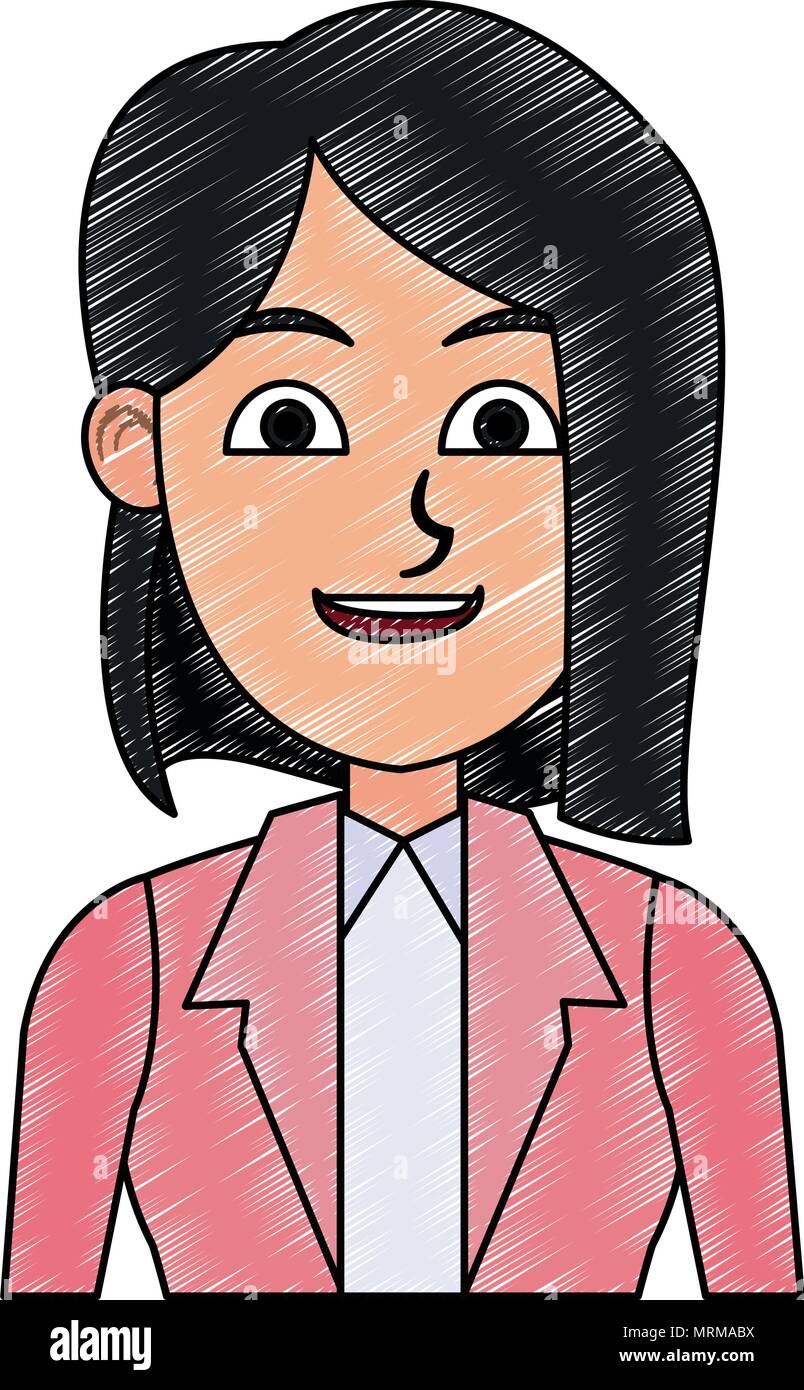 Executive business woman cartoon scribble Stock Vector Image & Art - Alamy