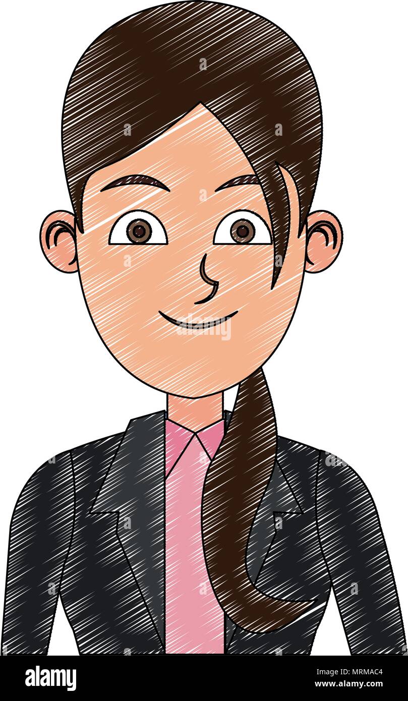 Executive business woman cartoon scribble Stock Vector Image & Art - Alamy