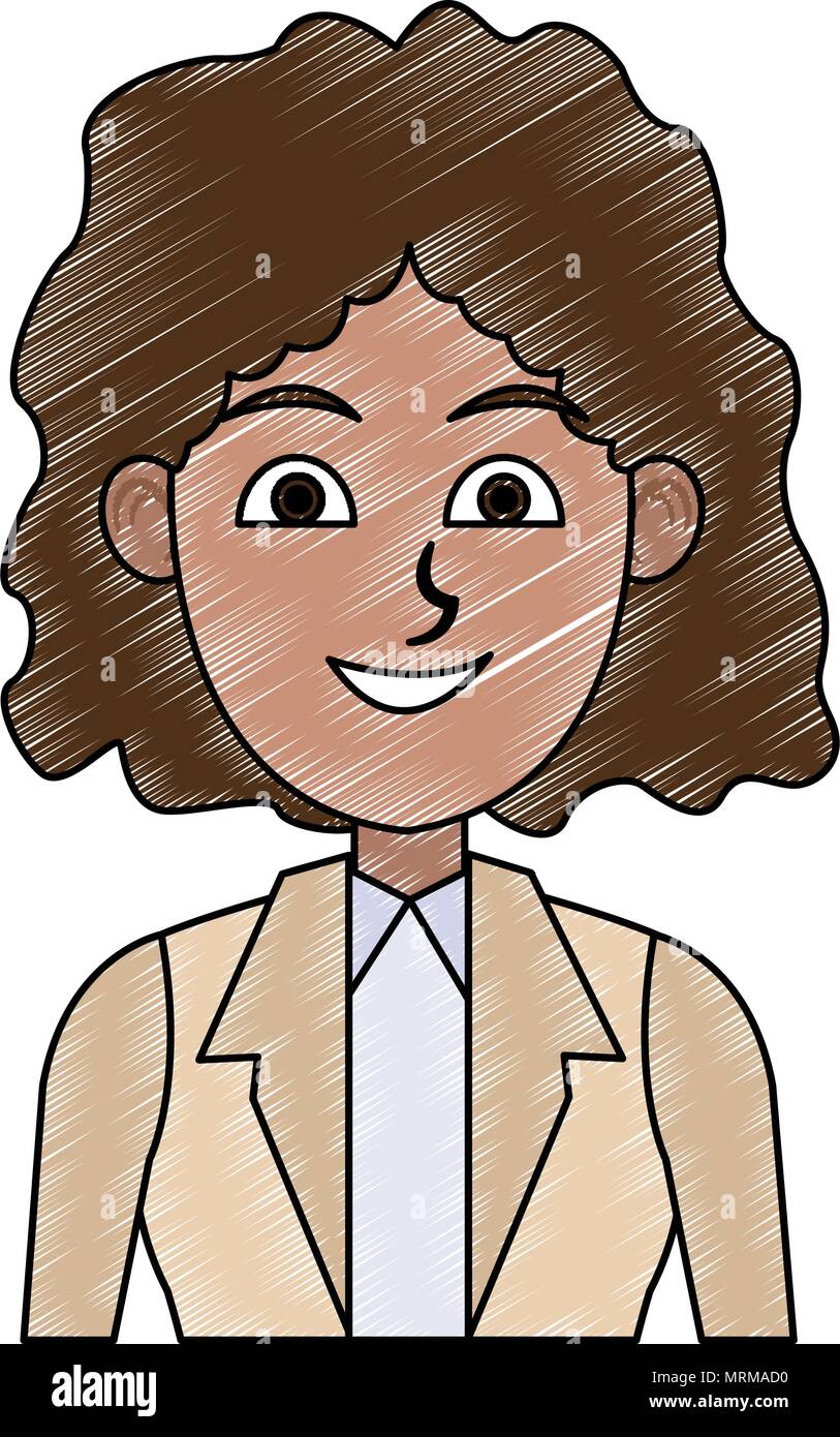 Executive business woman cartoon scribble Stock Vector Image & Art - Alamy