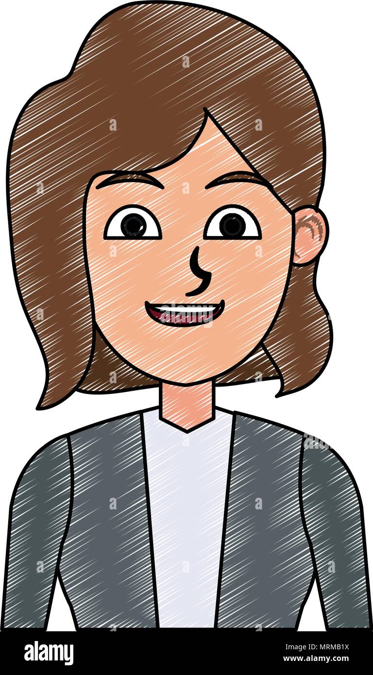 Executive business woman cartoon scribble Stock Vector Image & Art - Alamy