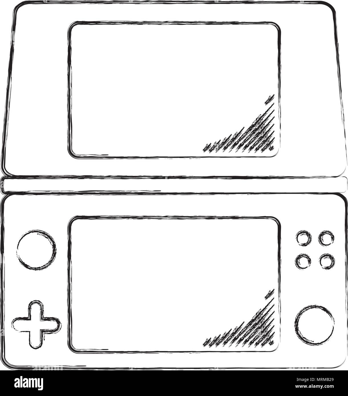 grunge electronic game handheld simulator videogame Stock Vector Image ...