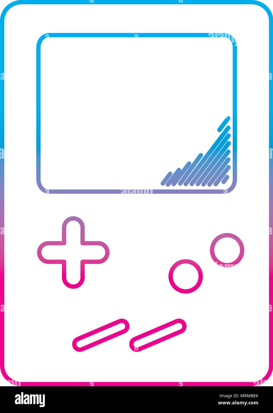 degraded line electronic tetris handheld game console Stock Vector ...
