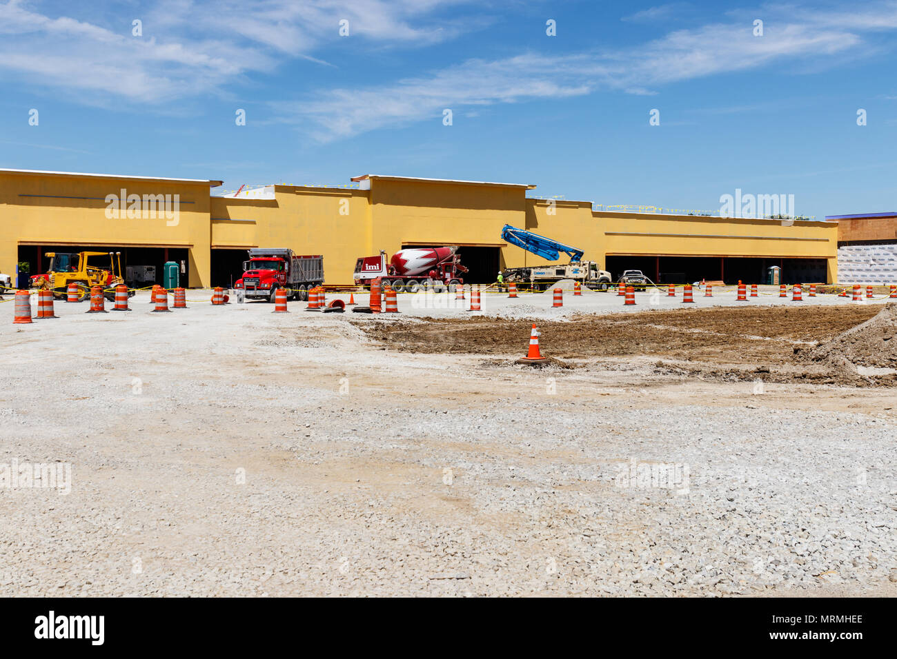Kokomo Circa May 2018 New strip mall construction. Even with