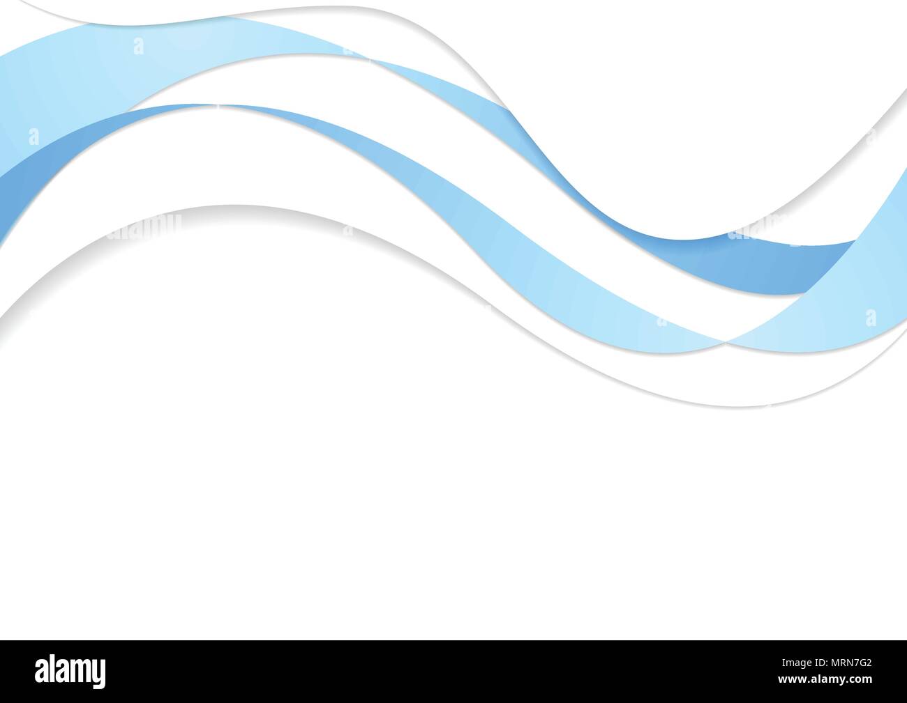 Blue and white abstract wavy corporate background. Vector design Stock ...