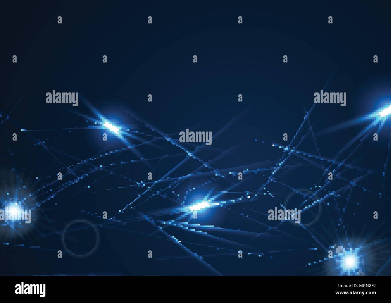 Blue neon glowing laser beams stripes abstract vector background Stock ...