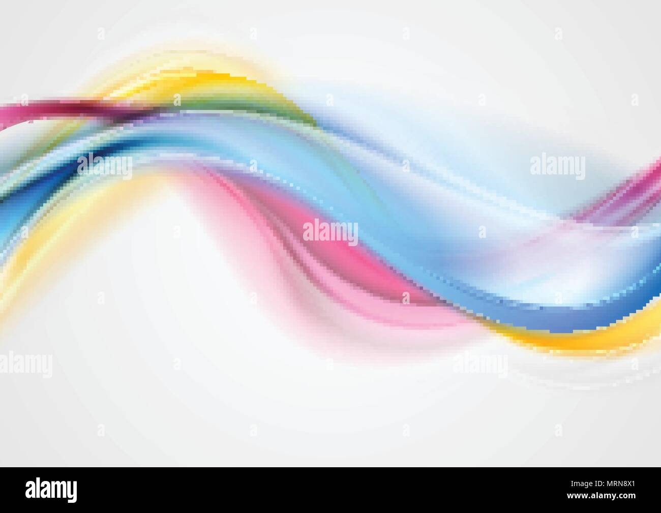 Colorful smooth blurred waves abstract vector shiny background Stock Vector