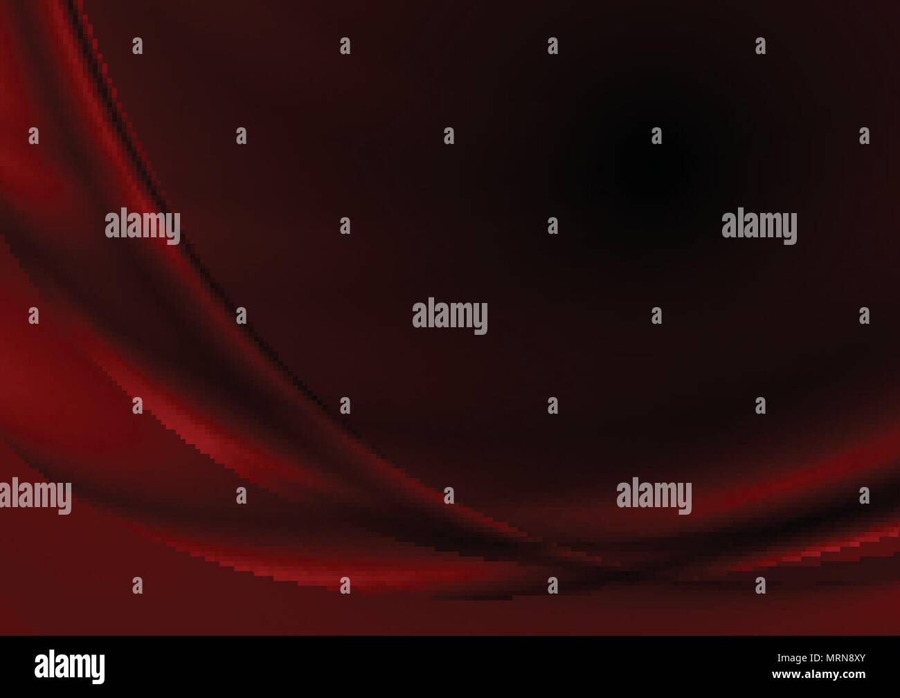 Dark red abstract smooth silk waves vector background Stock Vector