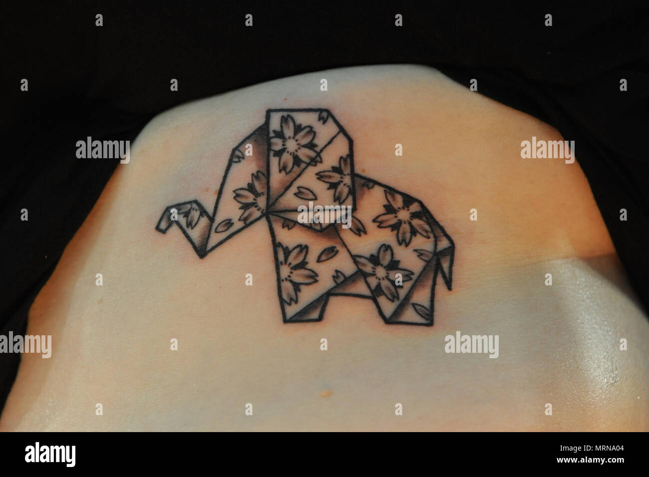 Tattoo of Elephants Geometrics Origami