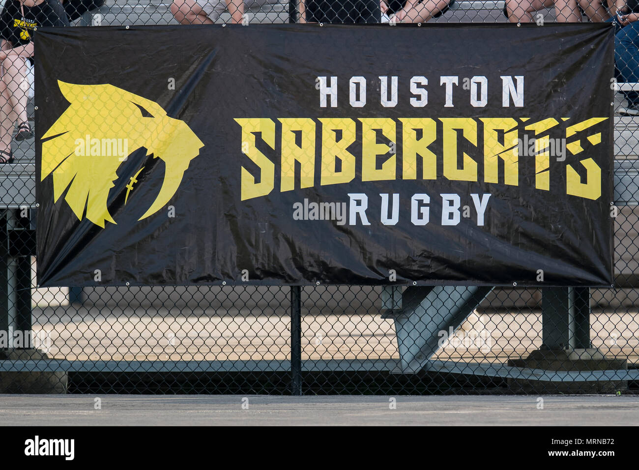 Houston, TX, USA. 26th May, 2018. The Houston SaberCats logo and