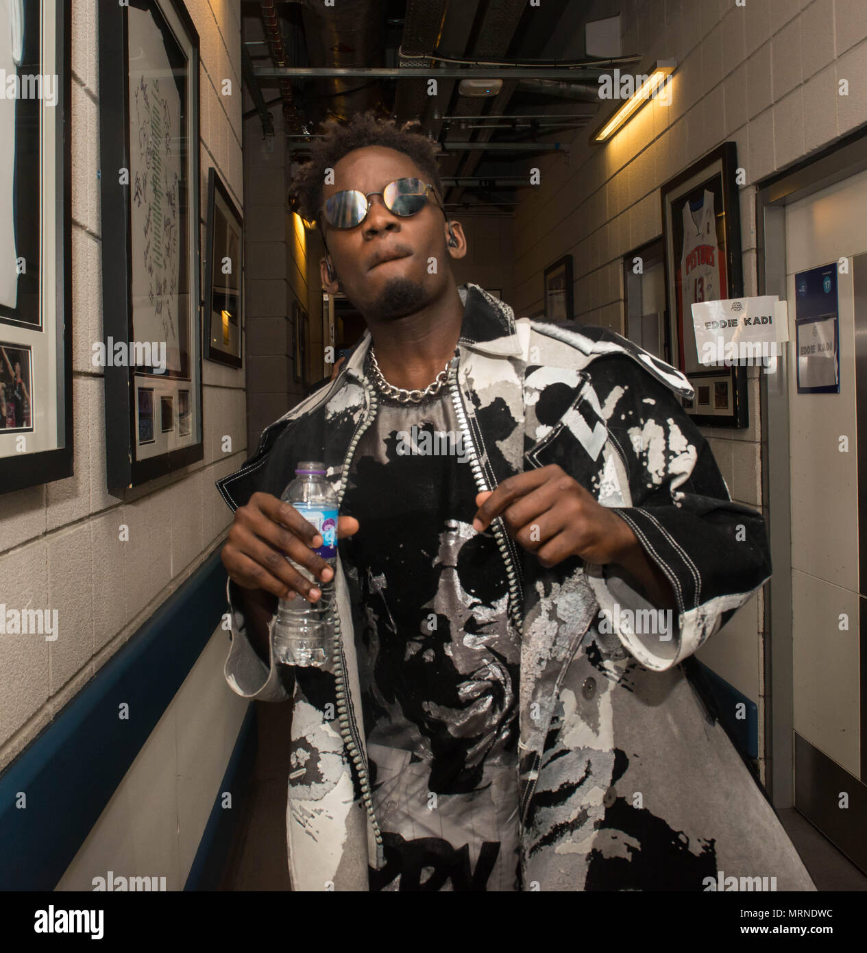 o2 Arena, London, United Kingdom. 26th May 2018. Mr Eazi making his way to the stage to performs on stage during AFROREPUBLIK festival at The O2 Arena. Michael Tubi / Alamy Live News Stock Photo