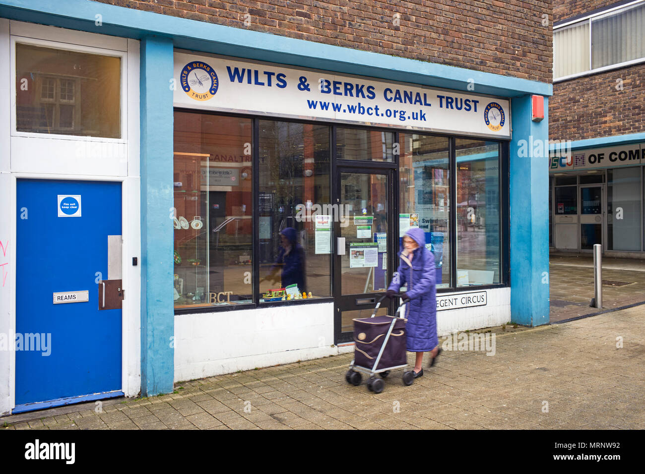 Wilts & Berks Canal Trust shop in the centre of Swindon Stock Photo