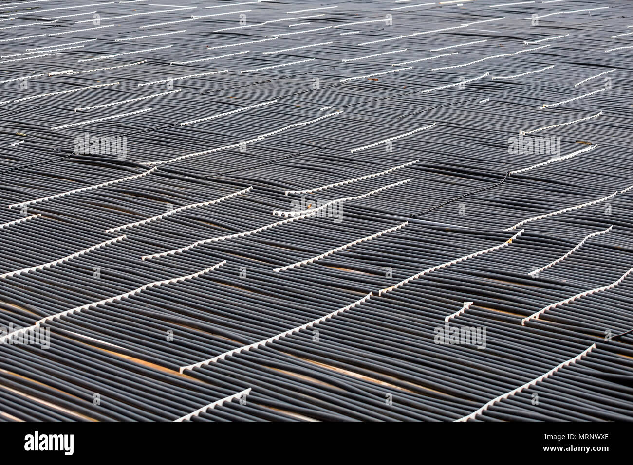 Rink Ice Portable Piping System Background Outdoor Portable Refrigerated Ice Rink Cooling Systems Stock Photo Alamy