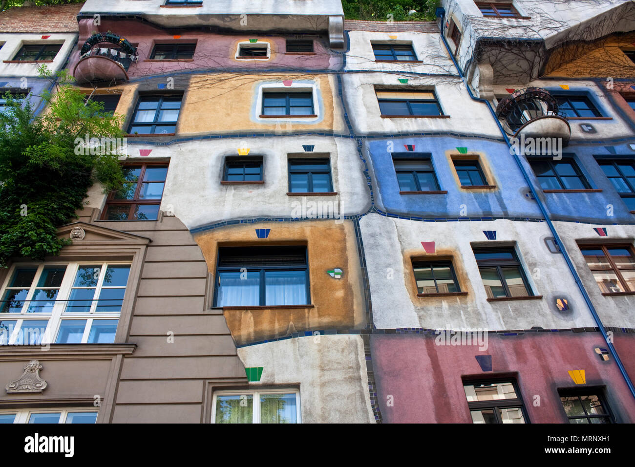 The famous house of Hundertwasser Stock Photo