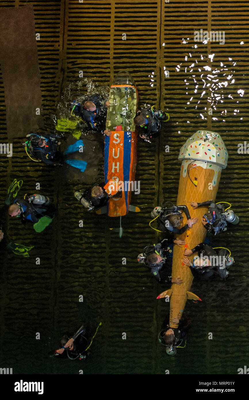 Second day of the International Human-Powered Submarine Races in the ...