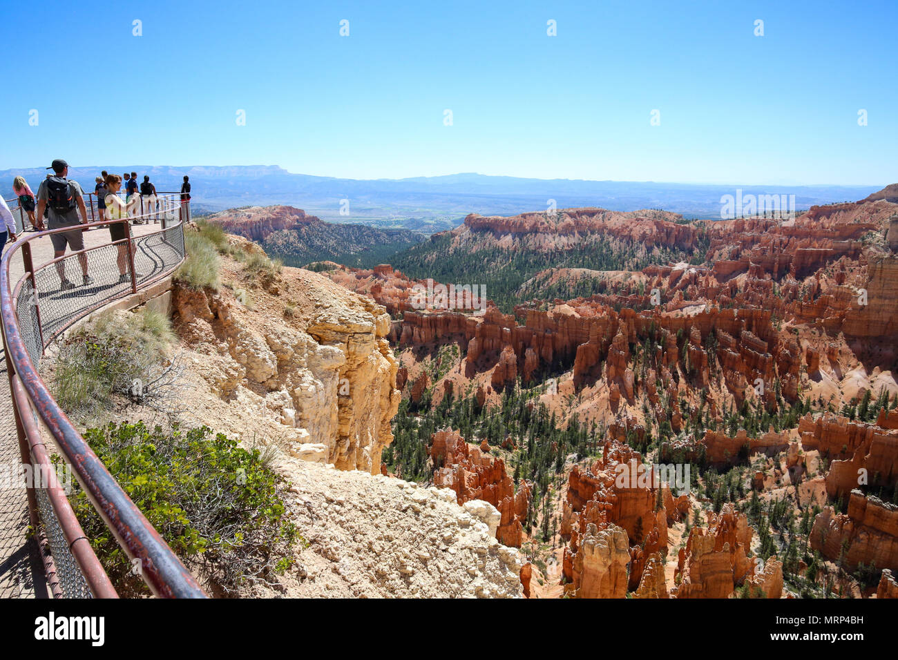 A view of  Hoodoos in Bryce Canyon National Park, seen from Sunset Point Stock Photo