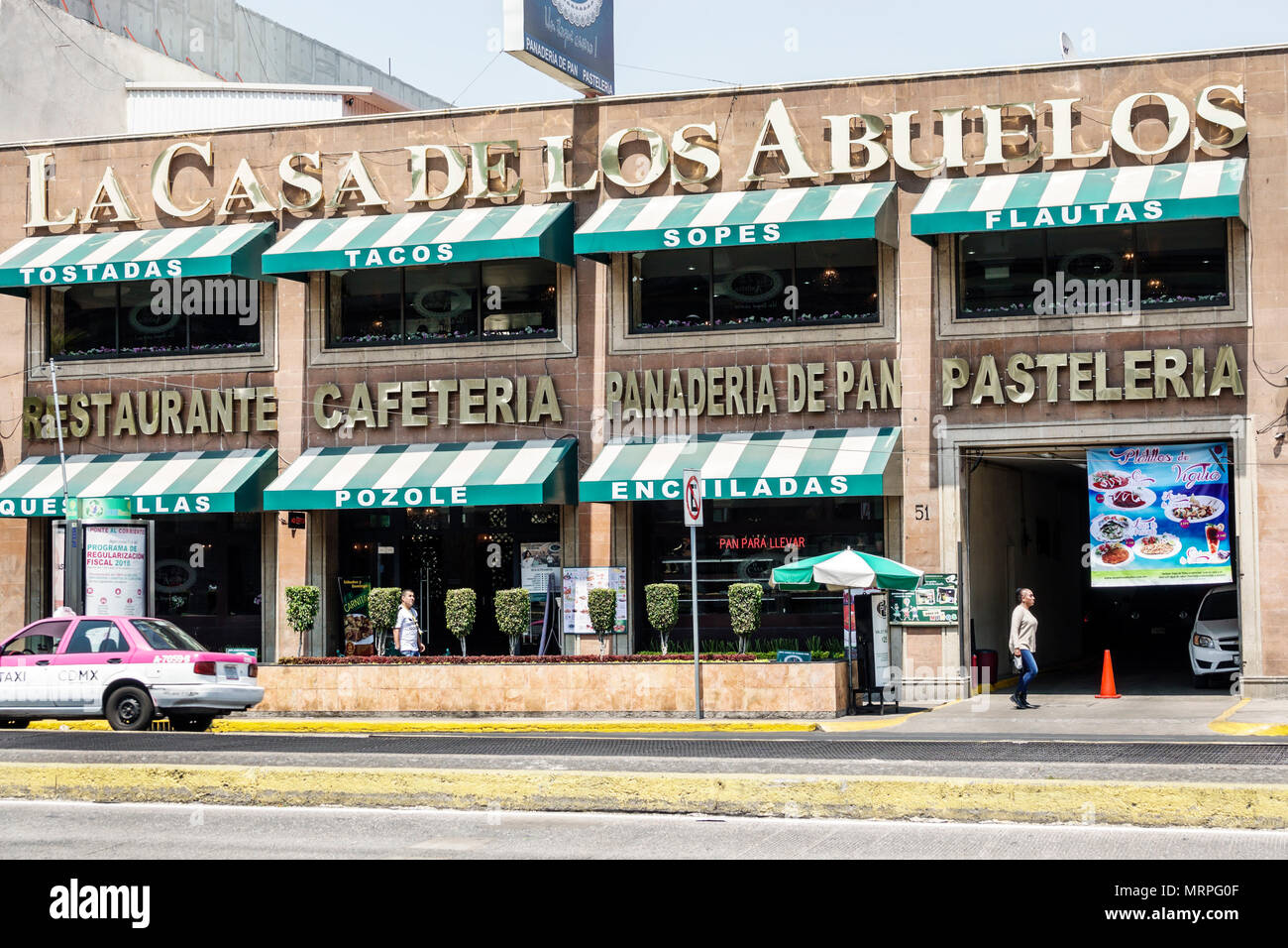 Mexico City,Cuauhtemoc,Tabacalera,La Casa de los Abuelos,restaurant  restaurants food dining eating out cafe cafes bistro,cafeteria,bakery,awning,exter  Stock Photo - Alamy