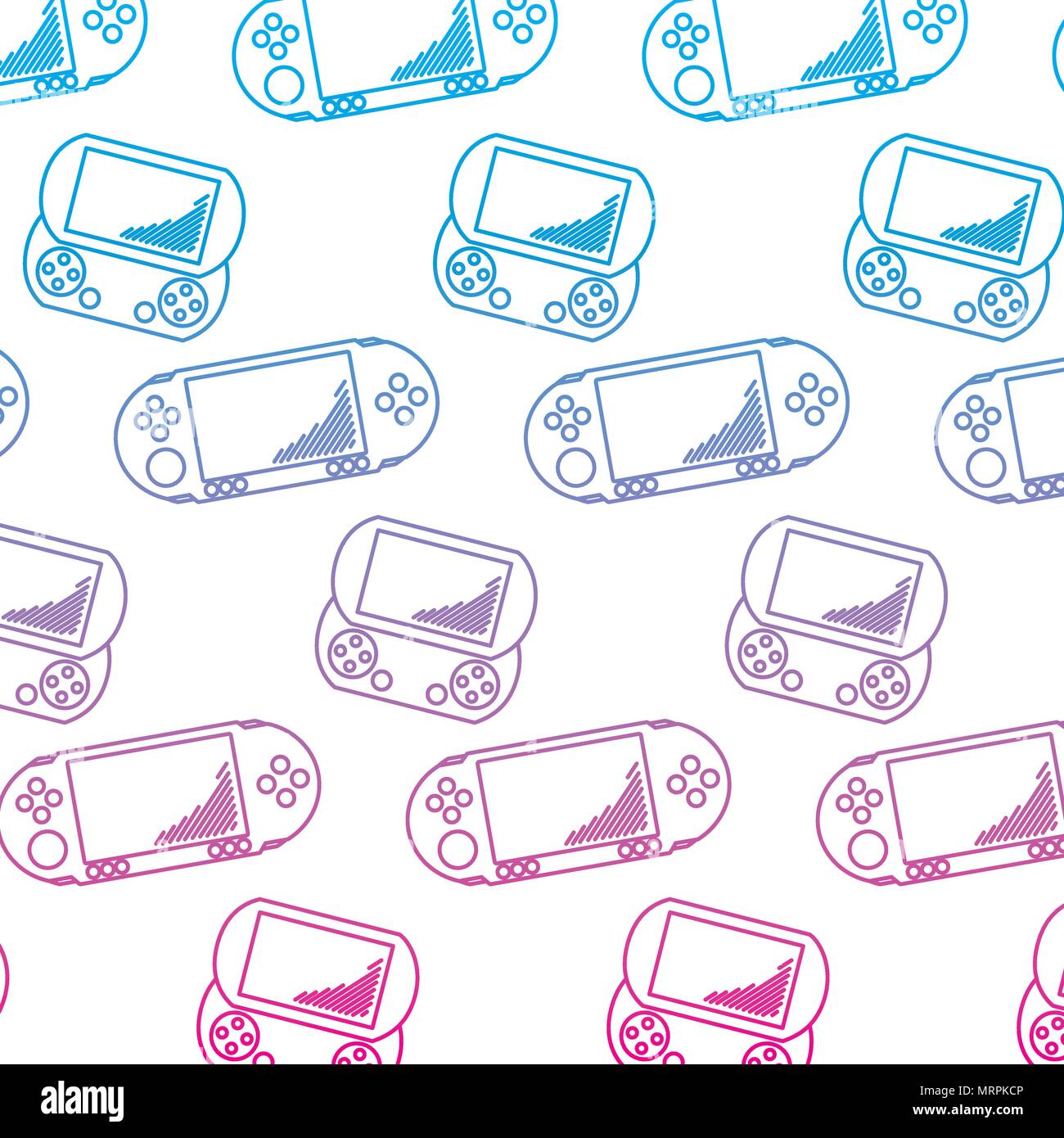 degraded line electronic handheld game console background Stock Vector ...