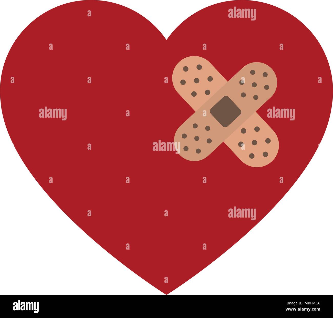 Heart with bandage Stock Vector Image & Art - Alamy