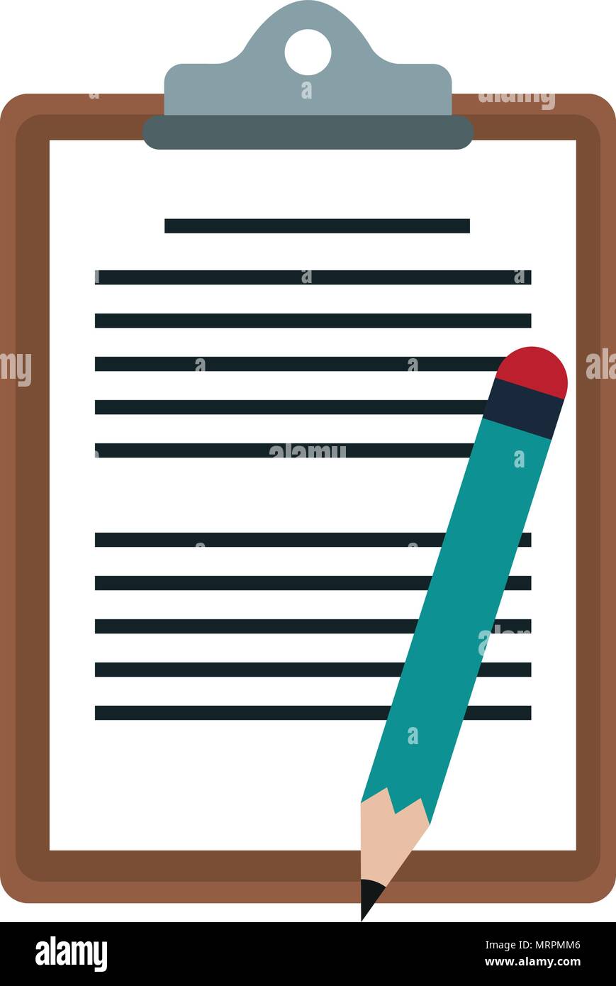 Clipboard with pencil Stock Vector Image & Art Alamy