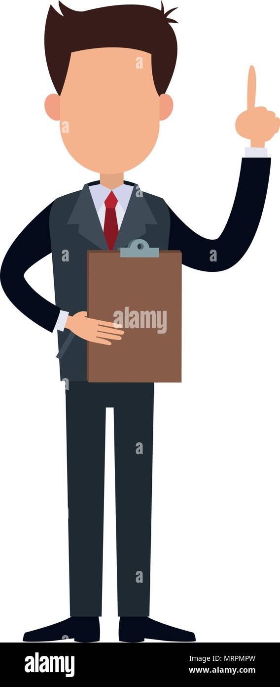 Executive businessman with clipboard Stock Vector Image & Art - Alamy