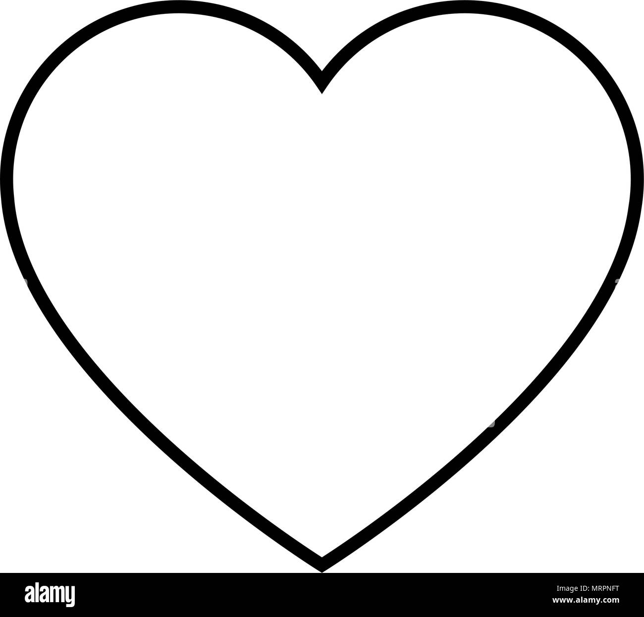 Heart isolated symbol in black and white Stock Vector Image & Art - Alamy