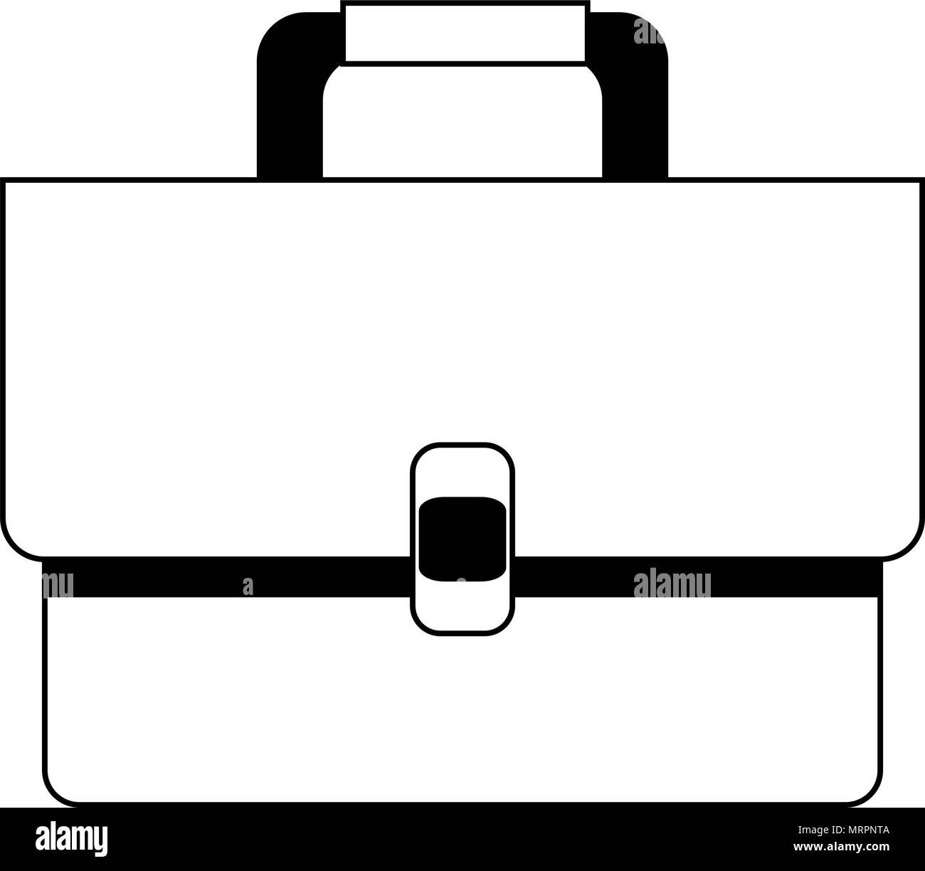 Business briefcase symbol in black and white Stock Vector Image & Art ...