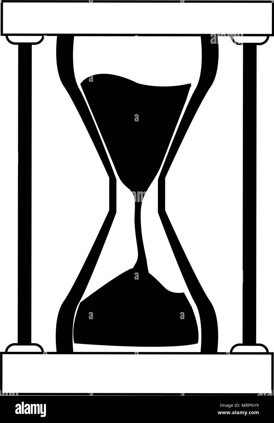 Hourglass sand time in black and white Stock Vector Image & Art Alamy
