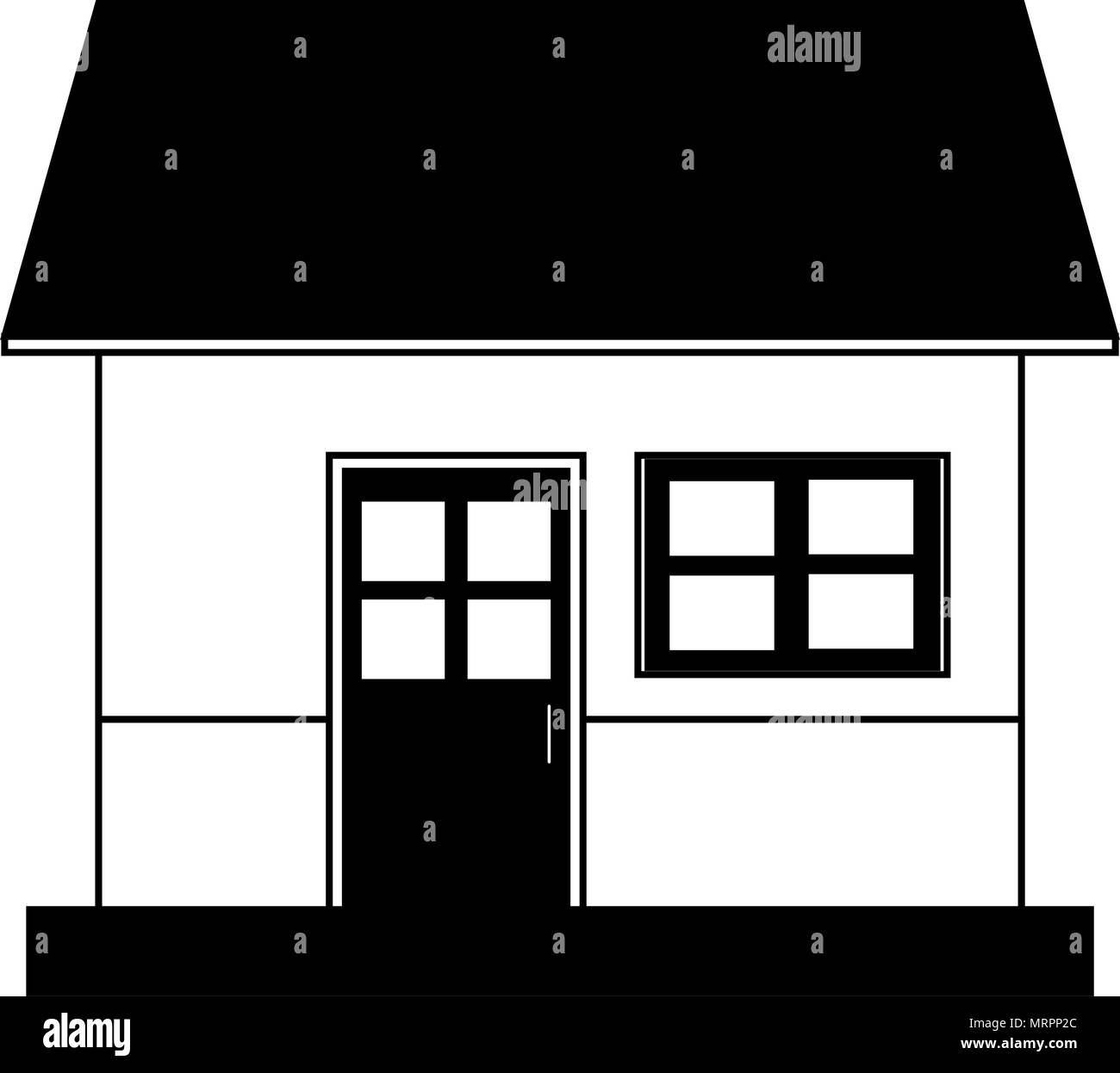House real estate in black and white Stock Vector Image & Art - Alamy
