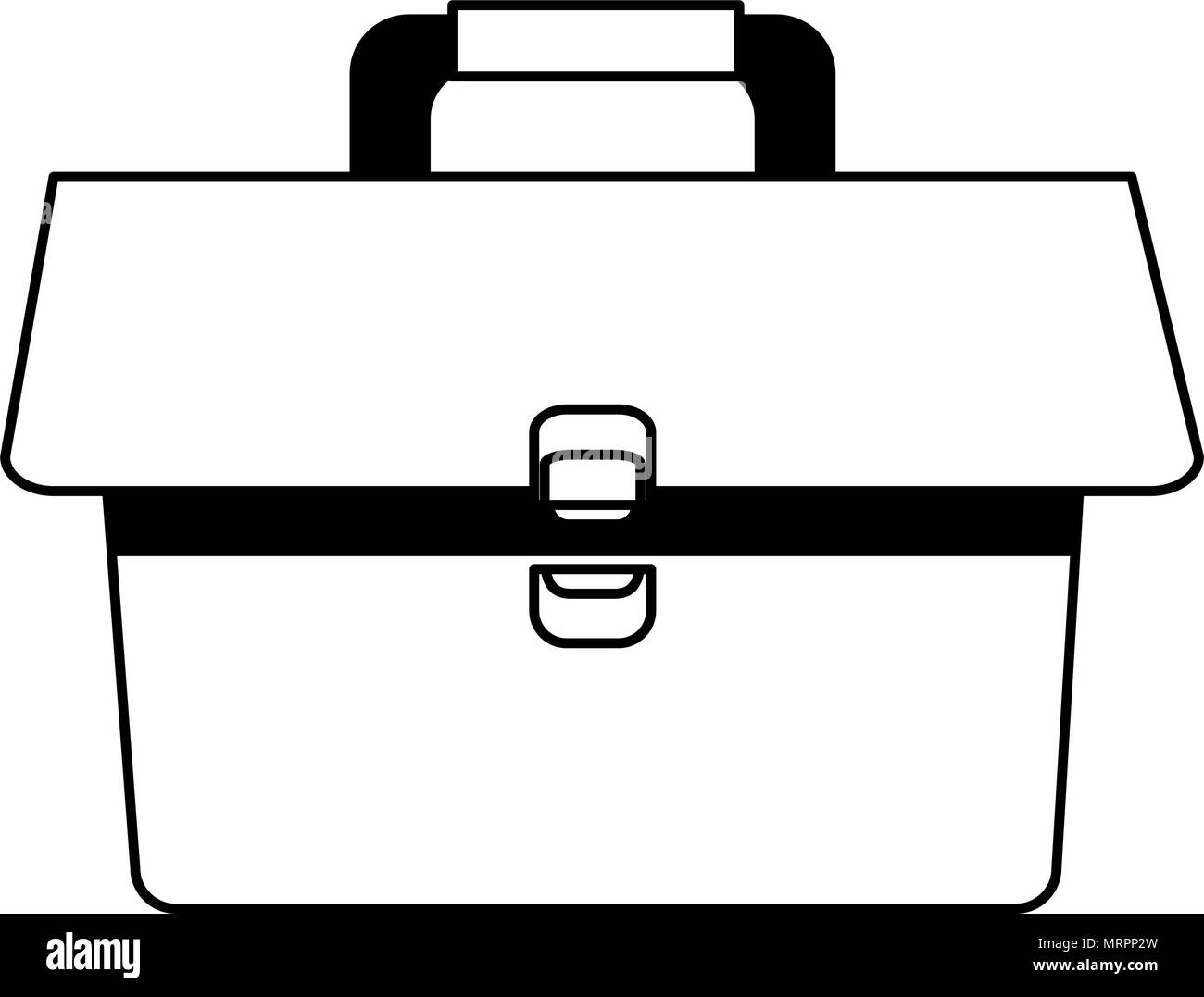 Business briefcase symbol in black and white Stock Vector Image & Art