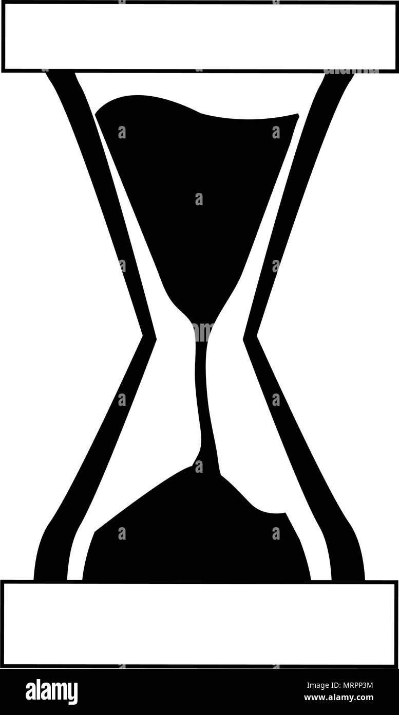 Hourglass sand time in black and white Stock Vector Image & Art - Alamy