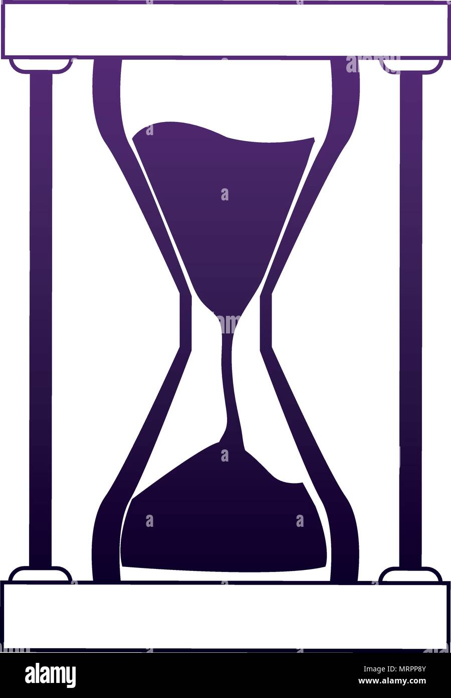 Hourglass sand time in purple lines Stock Vector Image & Art - Alamy