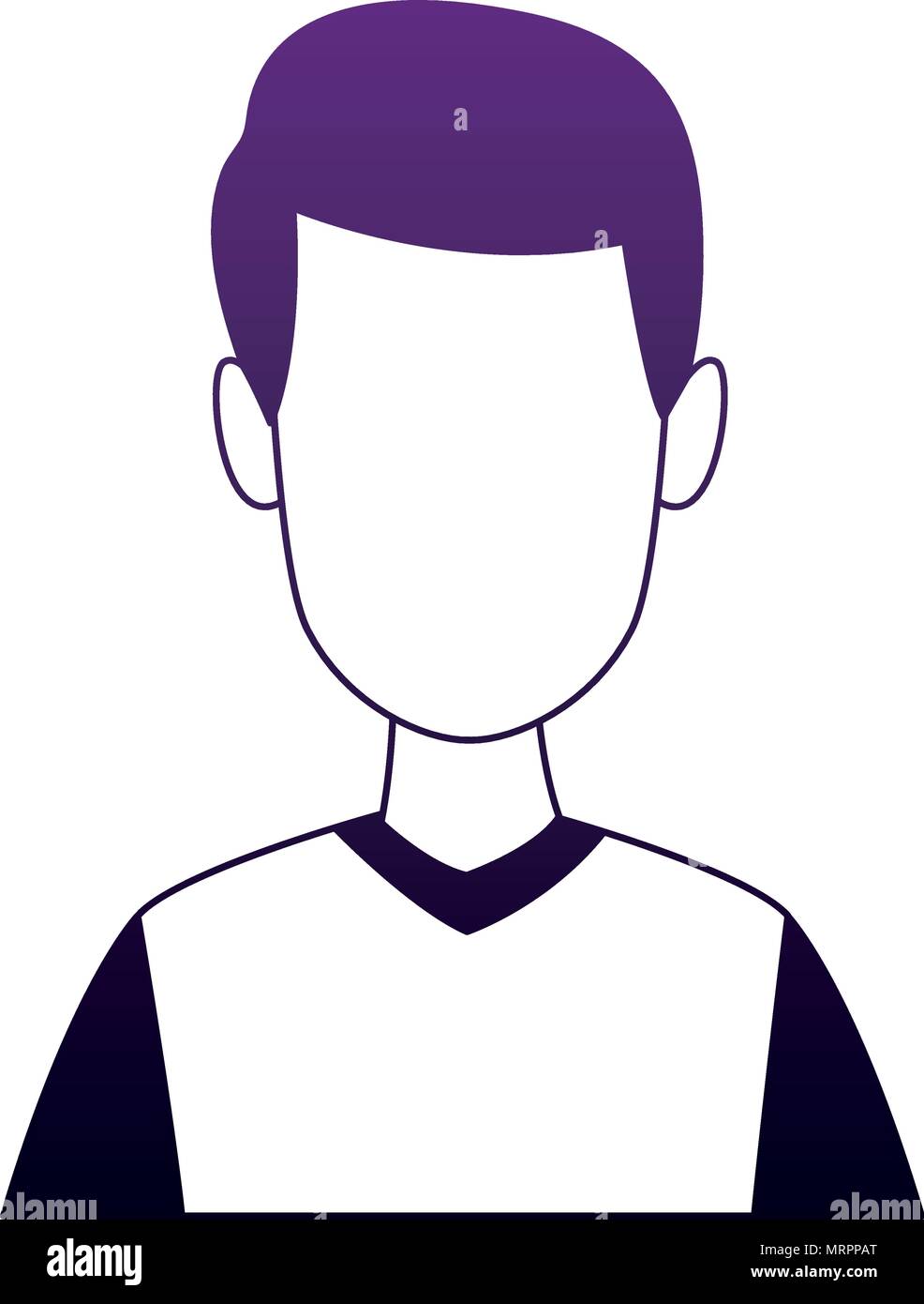 Young man cartoon in purple lines Stock Vector Image & Art - Alamy