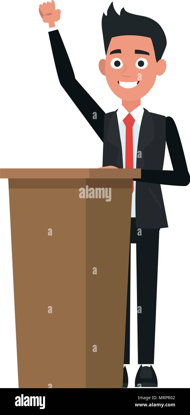 Politician speaking cartoon Stock Vector Image & Art - Alamy