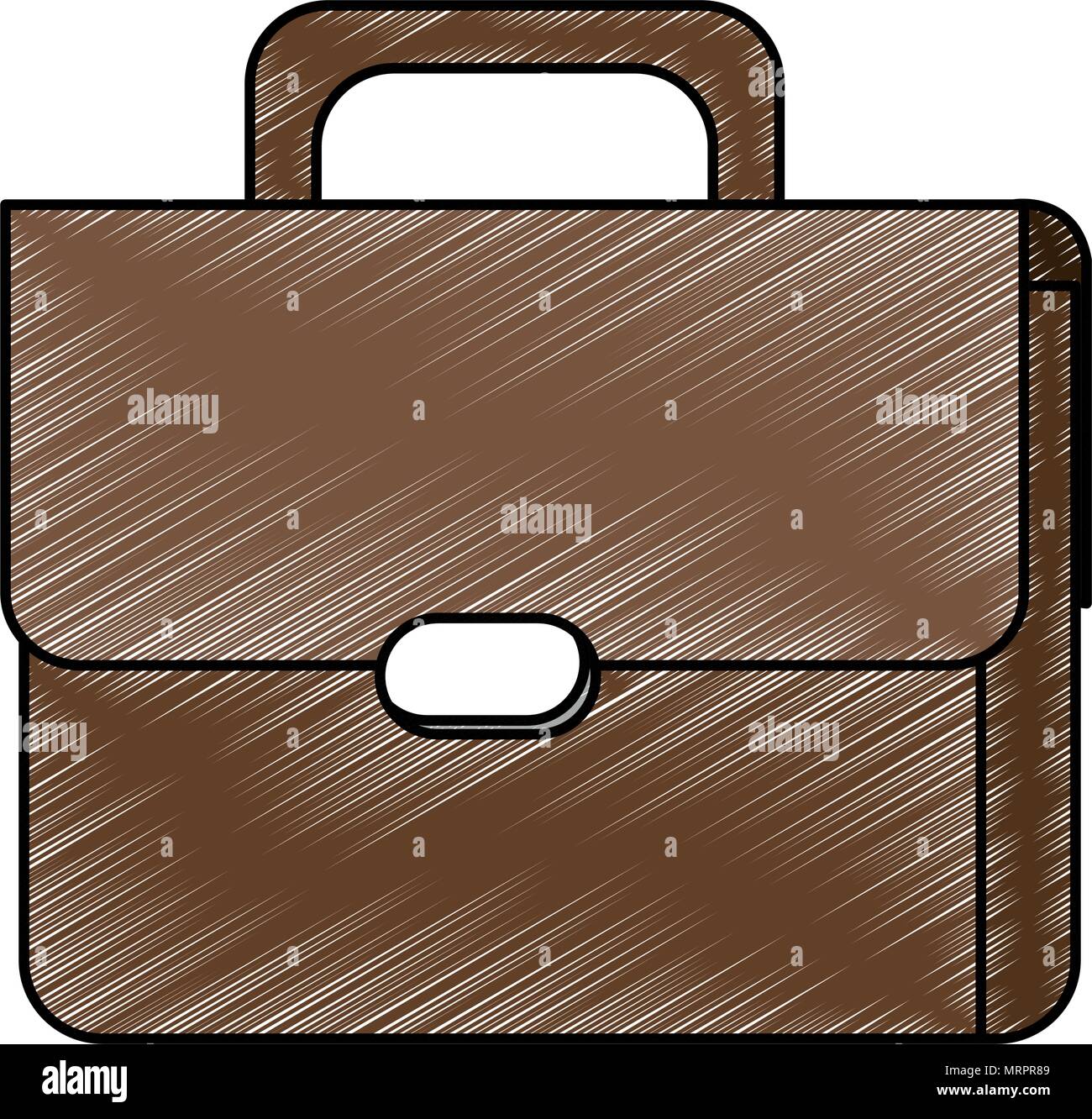 Business briefcase symbol scribble Stock Vector