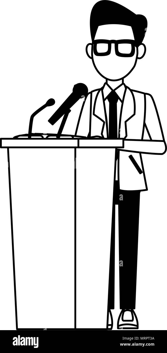 Public Speaking Clipart Black And White